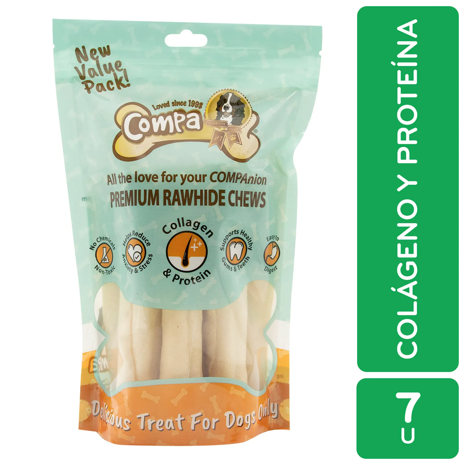 Carnaza Pack Rollito 15 Cm X 3 Cm Compa