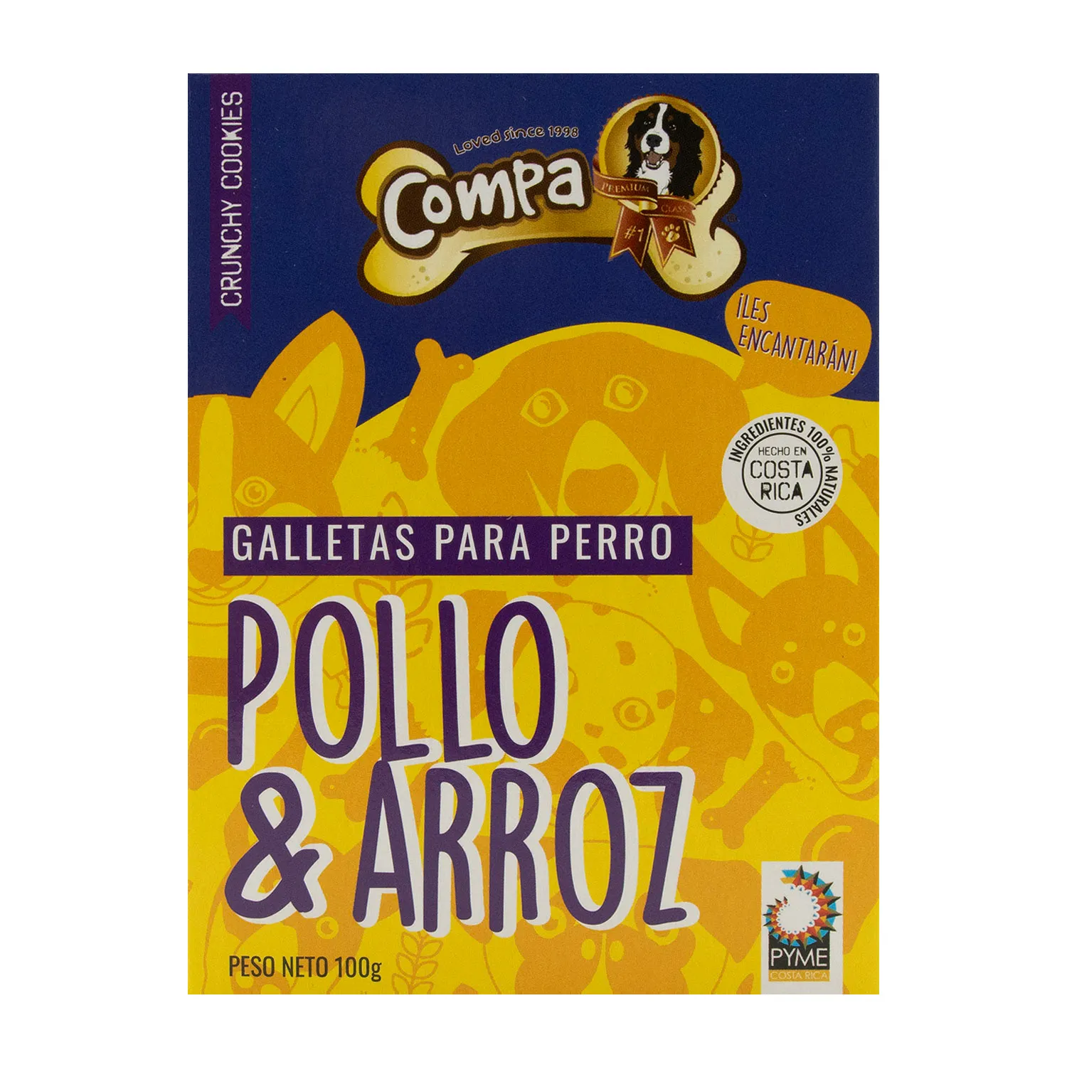 Galleta Perro Pollo Y Arroz Natural Compa