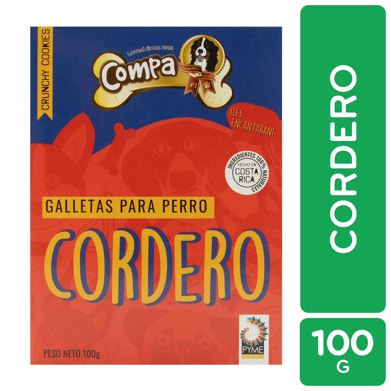 Galleta Perro Cordero 100% Natural Compa