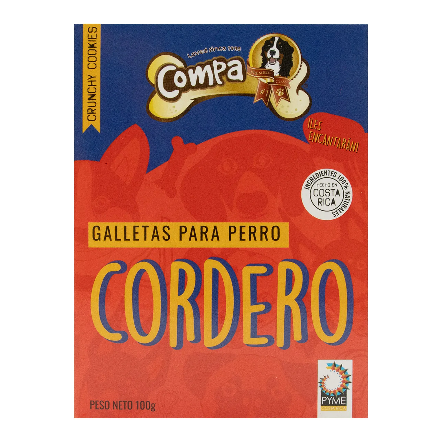Galleta Perro Cordero 100% Natural Compa