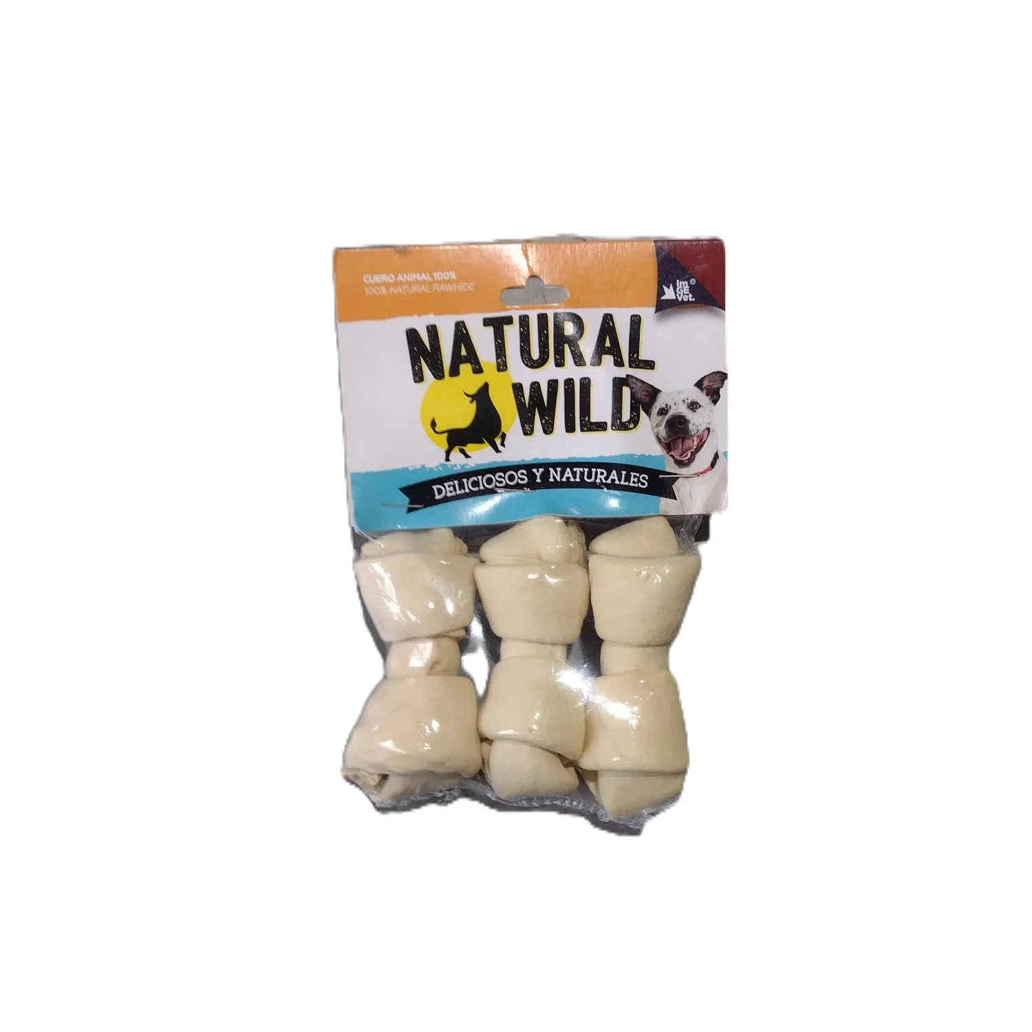 Bocadillo Perro Hueso Natural 3-4" Natural Wild