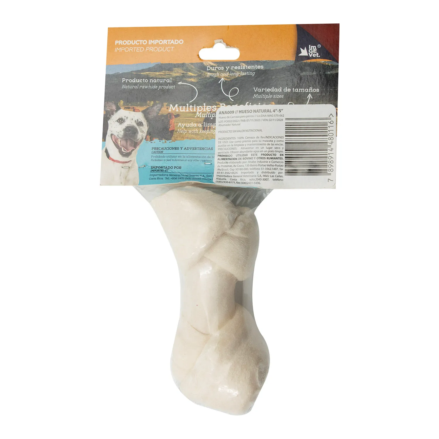 Carnaza Perro Hueso 12 Cm X 3 Cm Natural Wild
