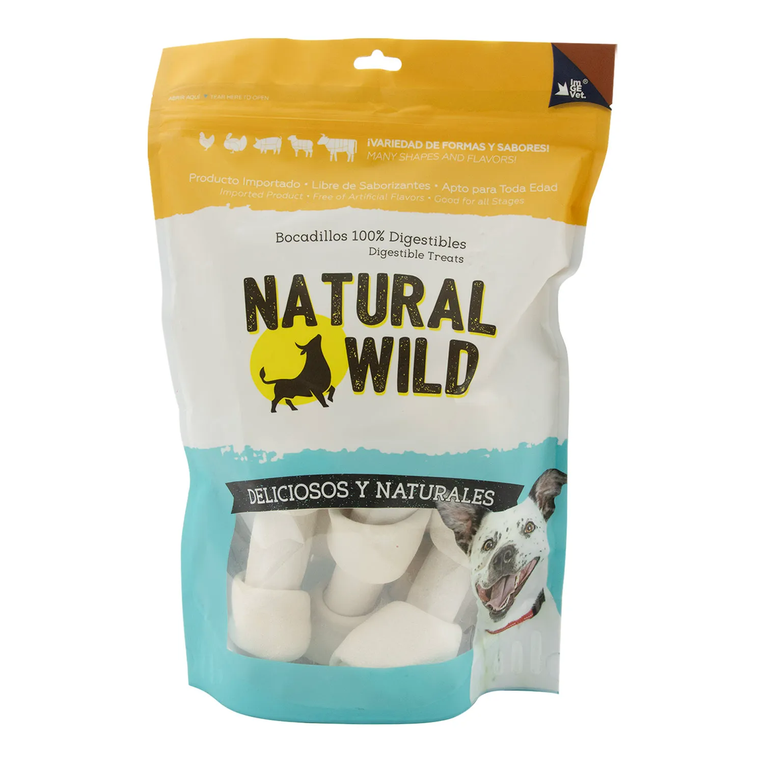 Carnaza Perro Hueso Natural 15 Cm X 3 Cm Natural Wild