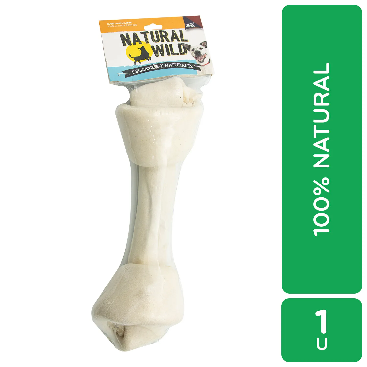 Carnaza Perro Hueso 30 Cm X 5 Cm Natural Wild