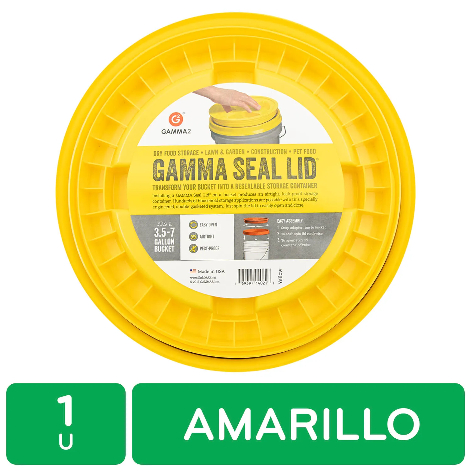 Tapa Amarilla Envase Gamma