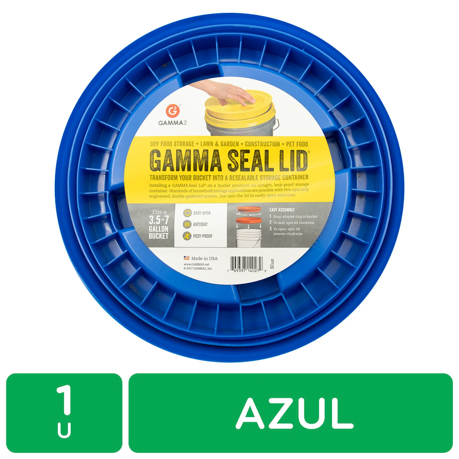 Tapa Azul Envase Gamma