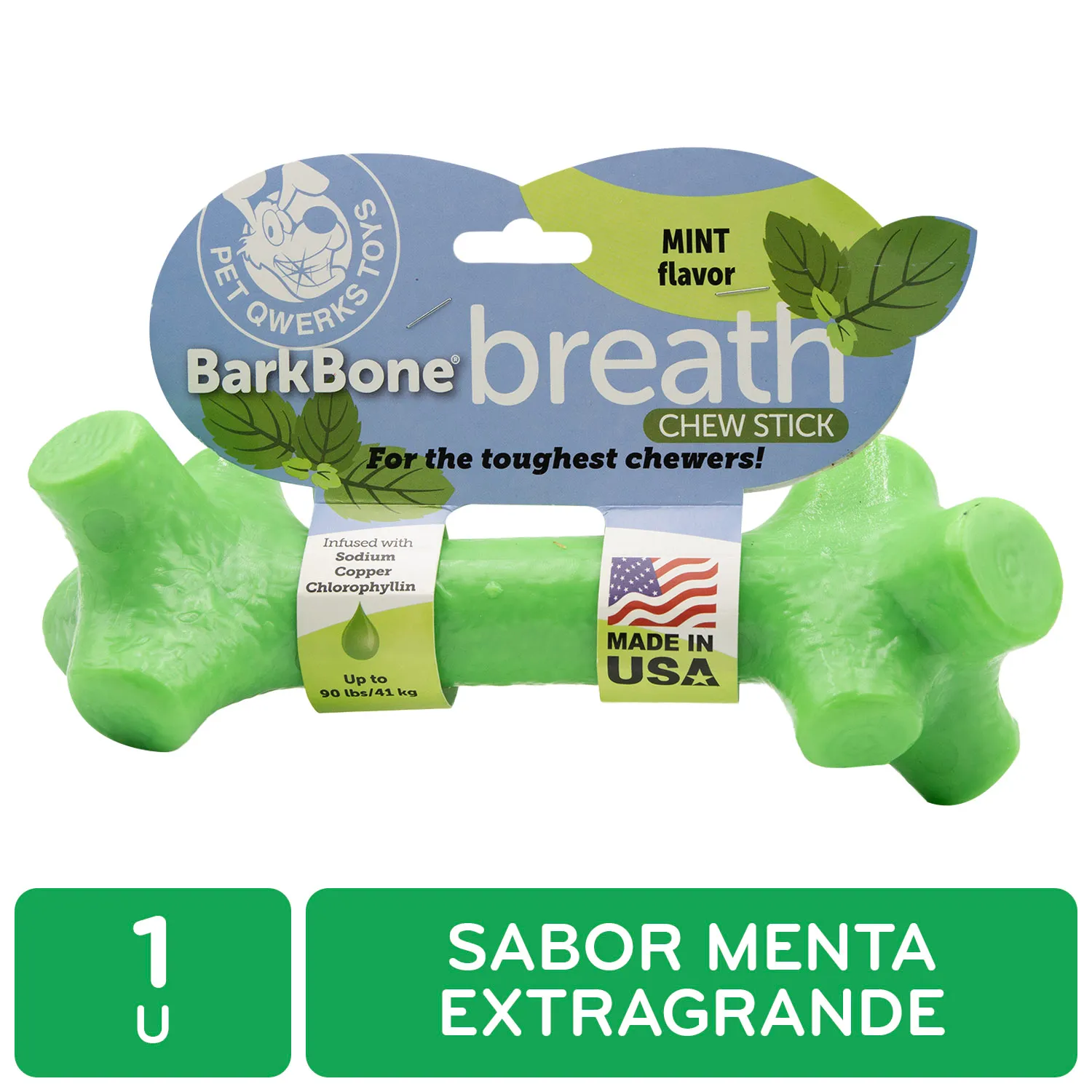 Juguete Hueso Sabor Menta Para Perro Barkbone