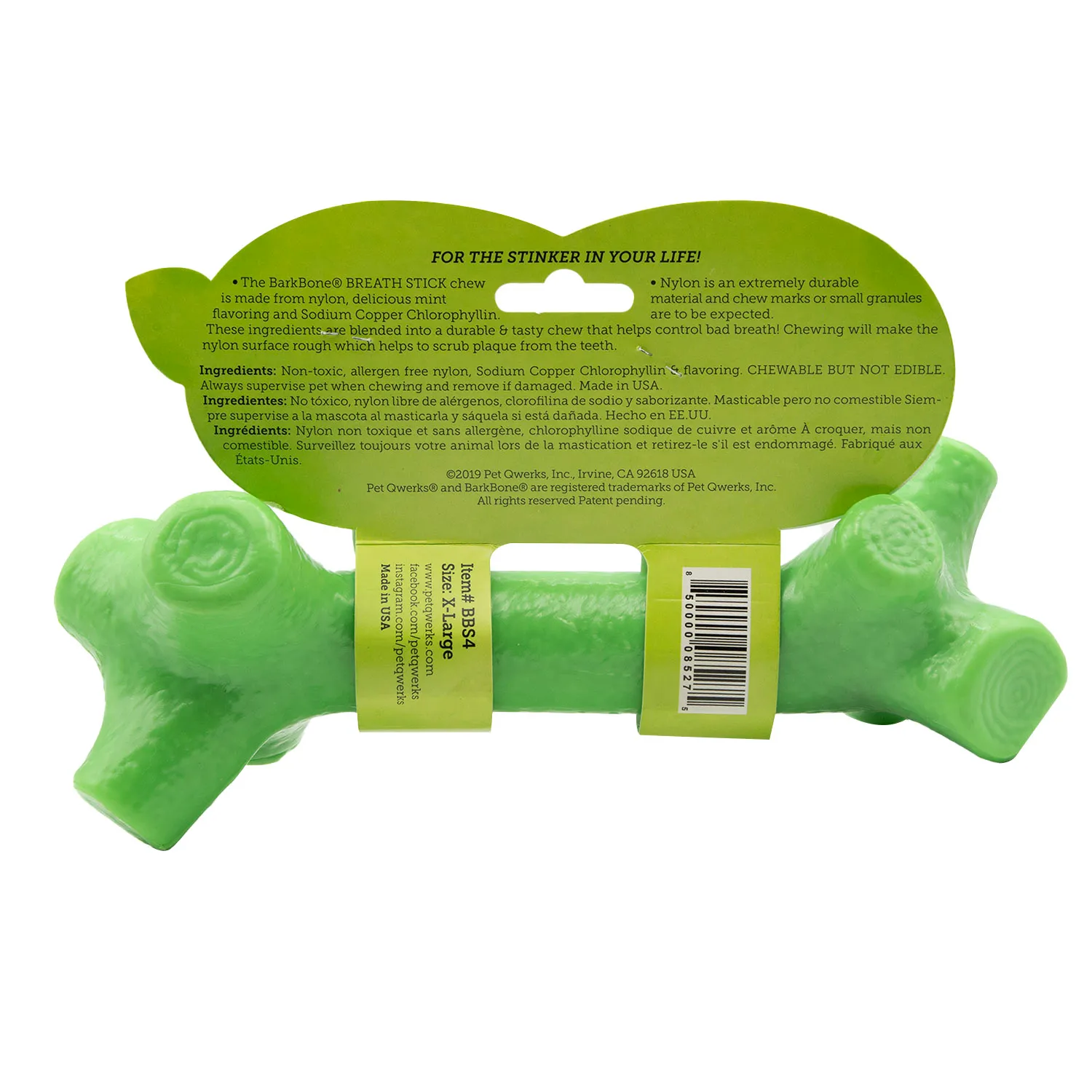 Juguete Hueso Sabor Menta Para Perro Barkbone