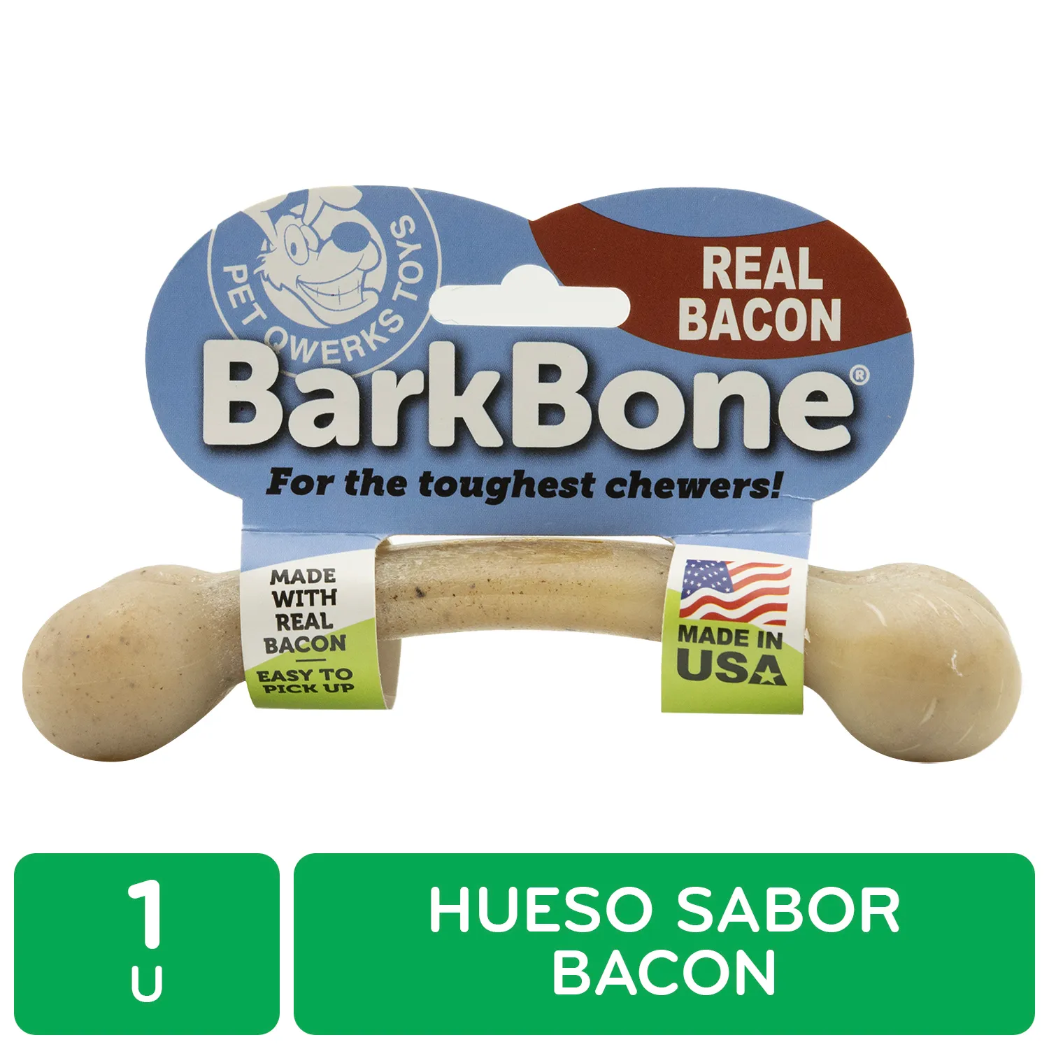 Juguete Hueso Sabor Tocineta Para Perro Barkbone
