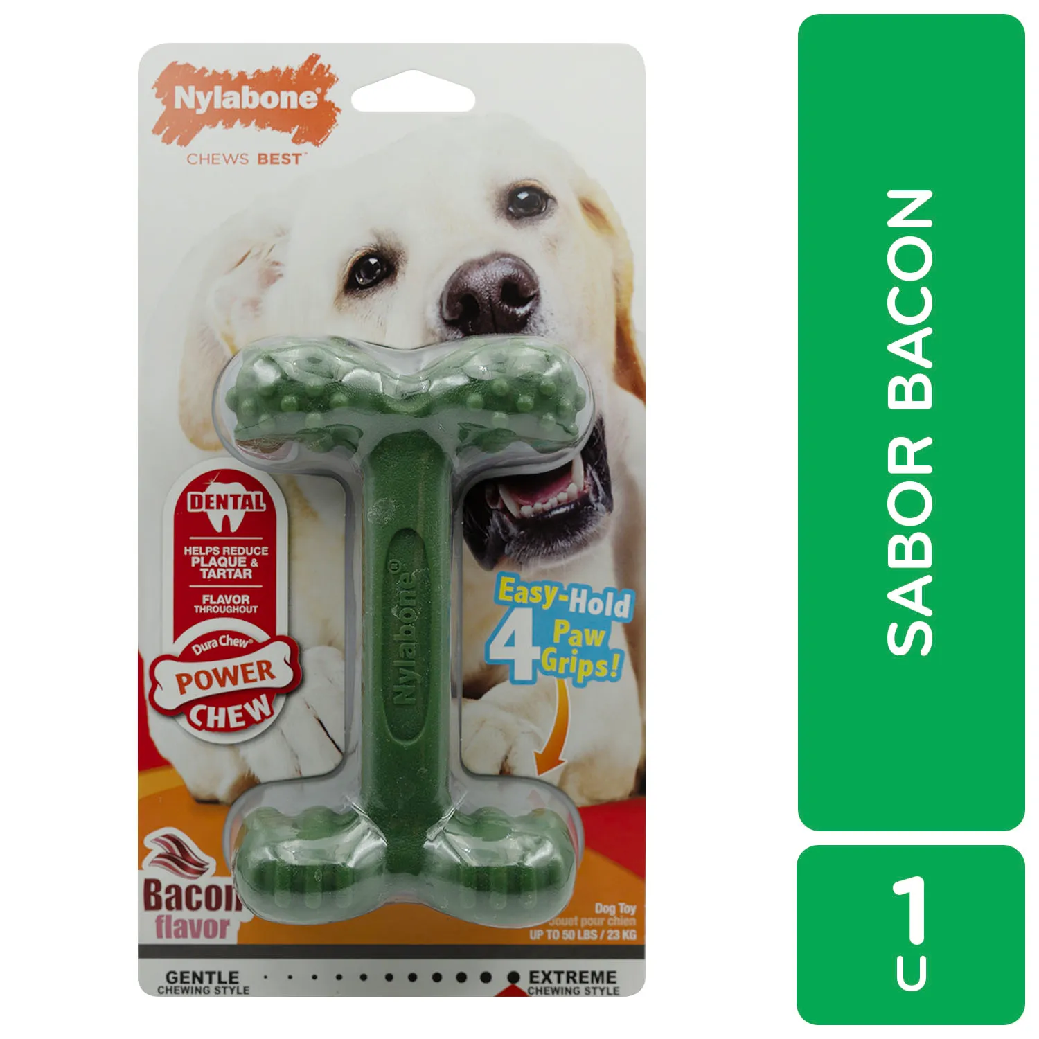 Juguete Hueso  Dental Sabor Tocineta Para Perro Nylabone
