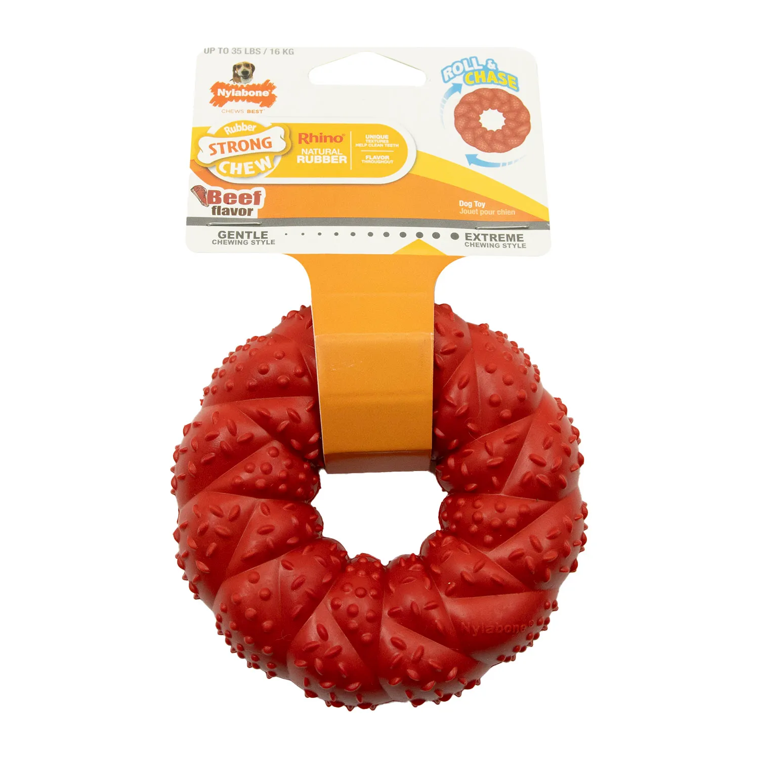 Juguete Dona Roja Sabor Carne Para Perro Nylabone