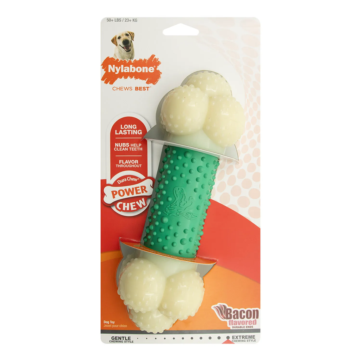 Juguete Hueso Sabor Tocineta Para Perro Nylabone