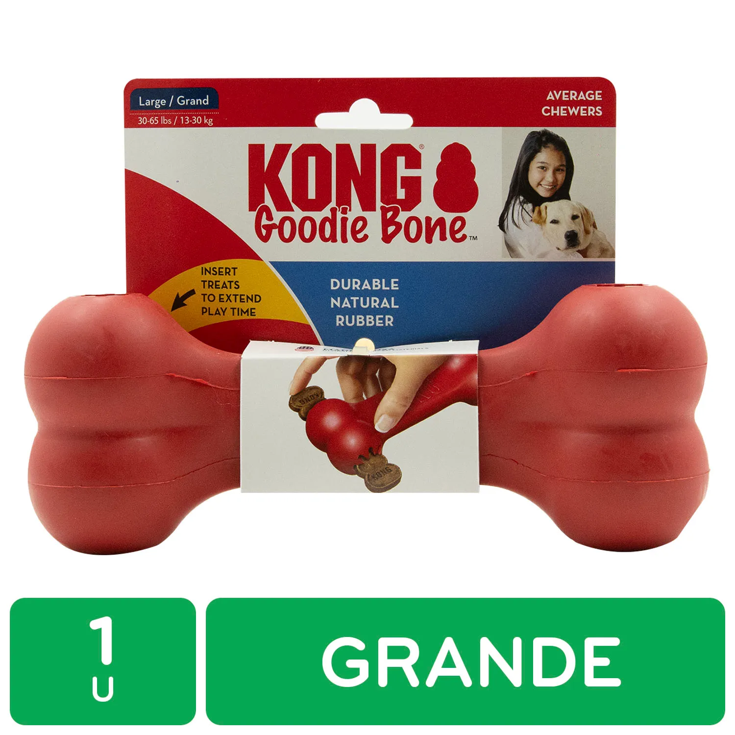 Juguete Perro Hueso Rellenable L Kong