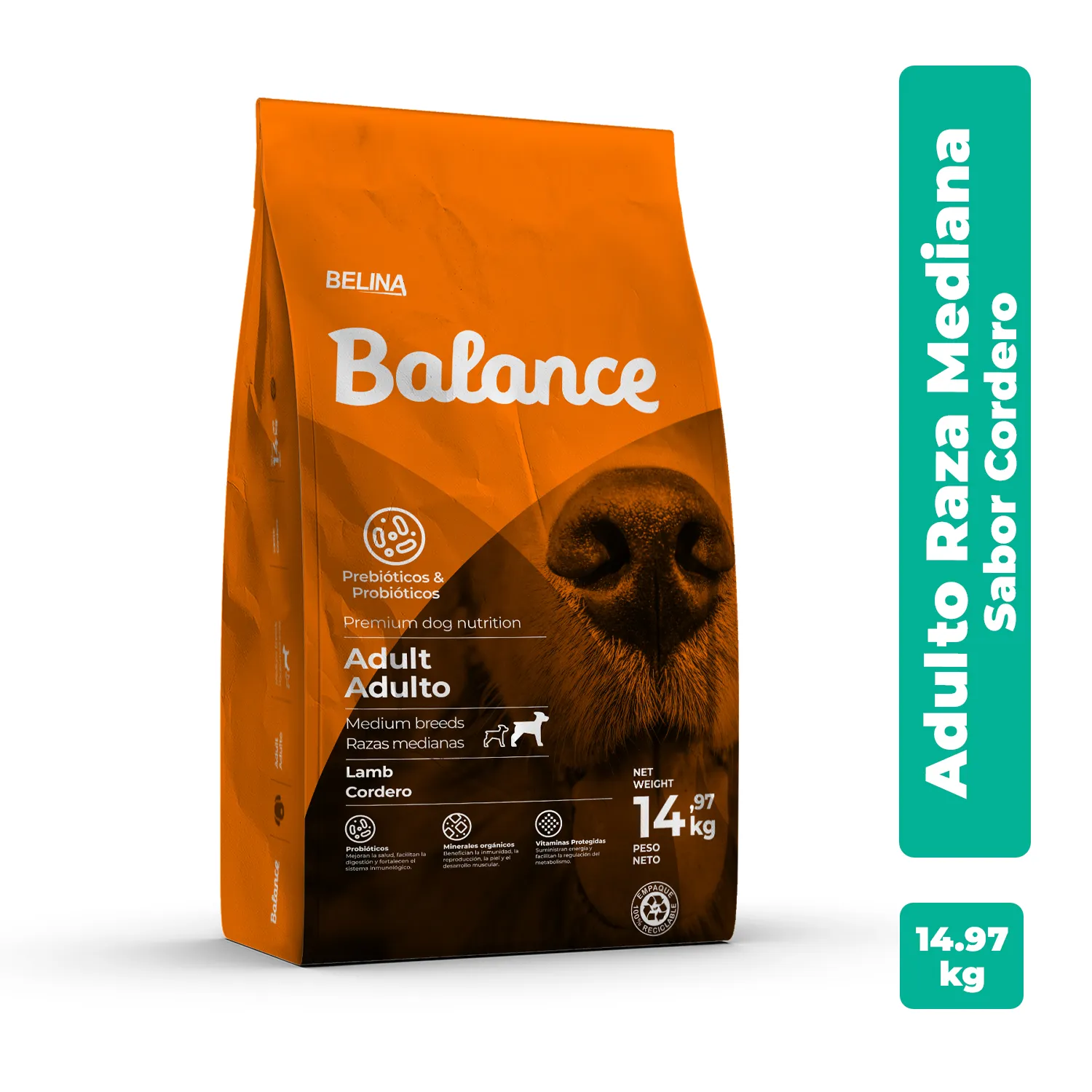 Alimento Perro Adulto Seco Cordero Y Arroz Con Calcio Balance