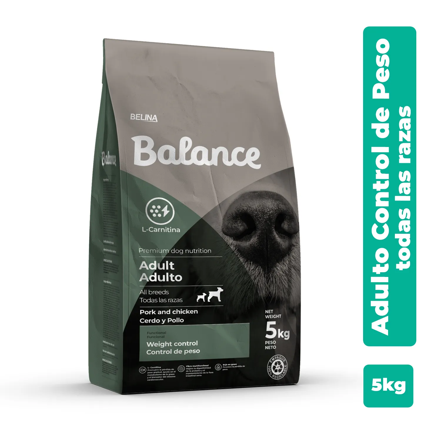 Alimento Perro Adulto Seco Control Peso Con L-carnitina Balance