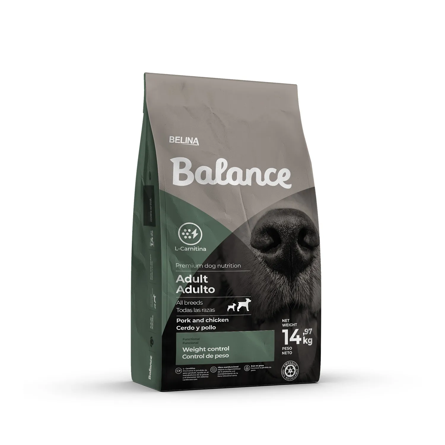 Alimento Perro Adulto Seco Control Peso Con L-carnitina Balance