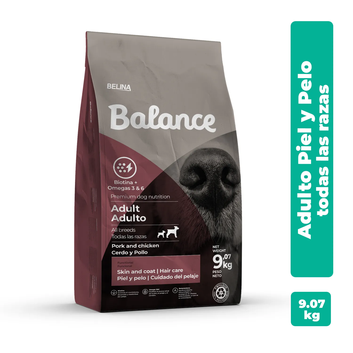 Alimento Perro Adulto Seco Pelaje Y Piel Biotina Balance