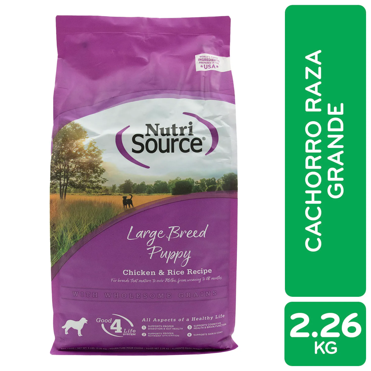 Alimento Perro Cachorro Seco Raza Grande Con Probióticos Nutrisource