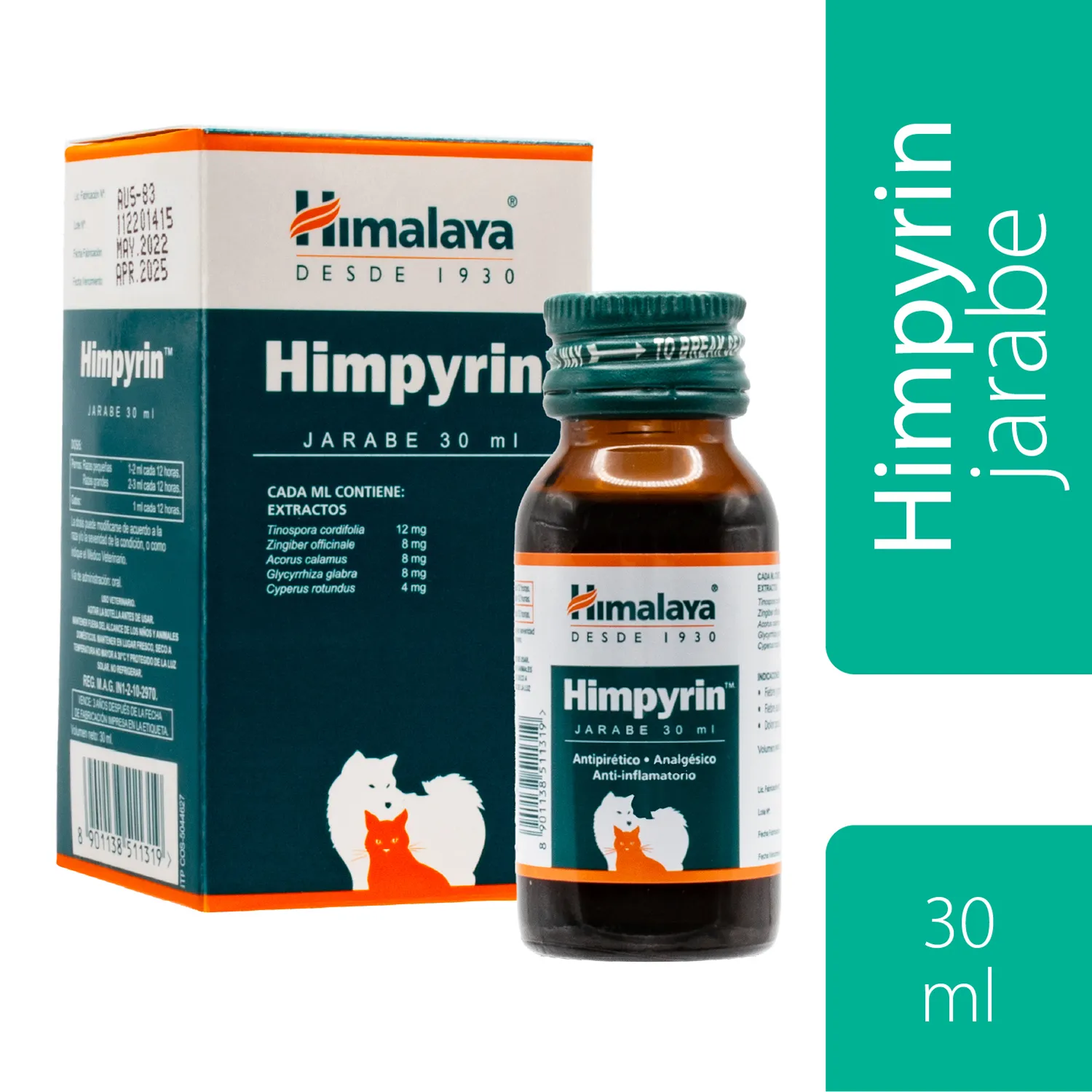 Analgésico Antiinflamatorio Jarabe Mascota Himpyrim Himalaya