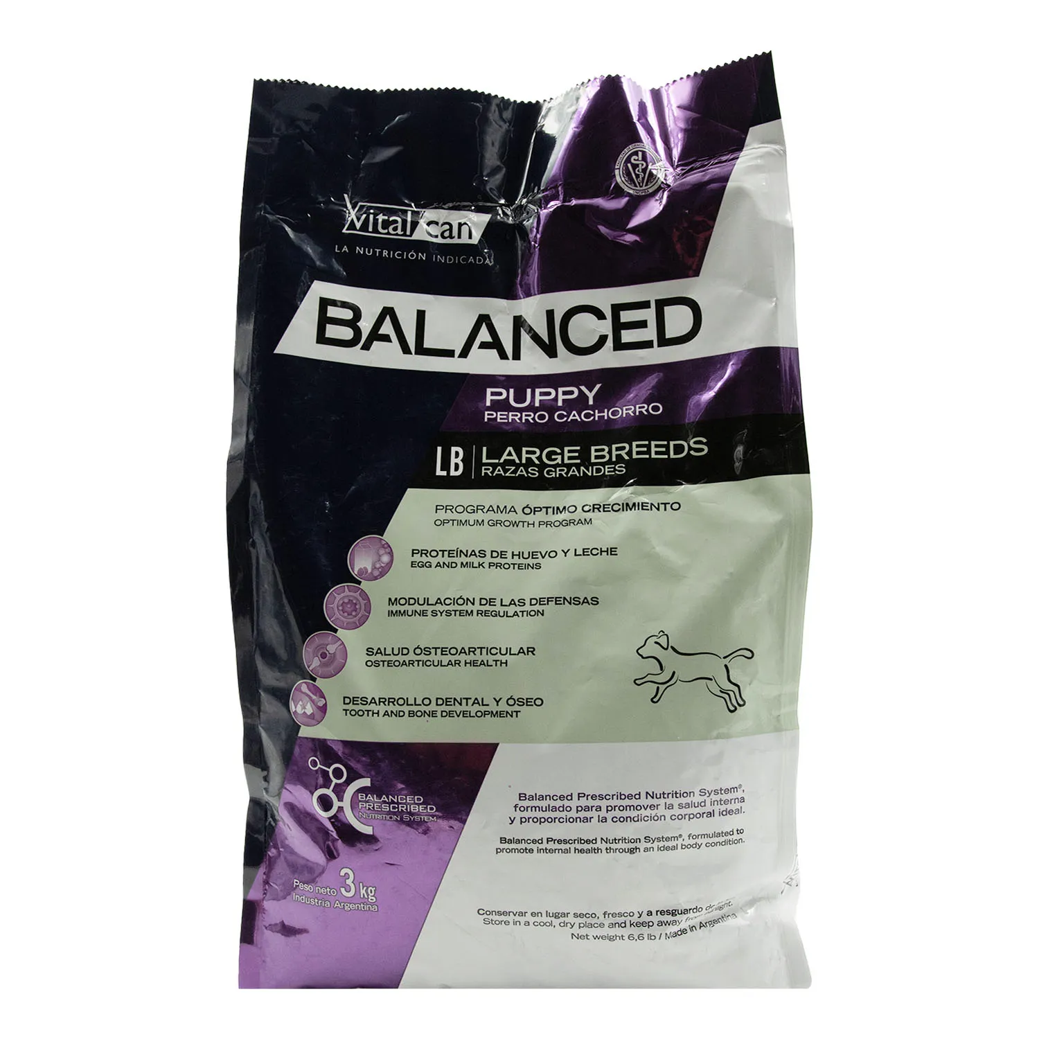Alimento Perro Cachorro Seco Raza Grande Desarrollo Óseo Balanced