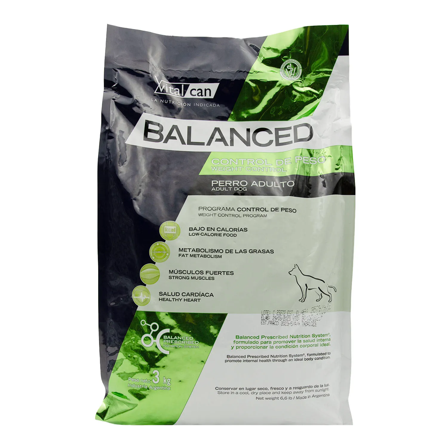 Alimento Perro Seco Adulto Control Peso Bajas Calorías Balanced