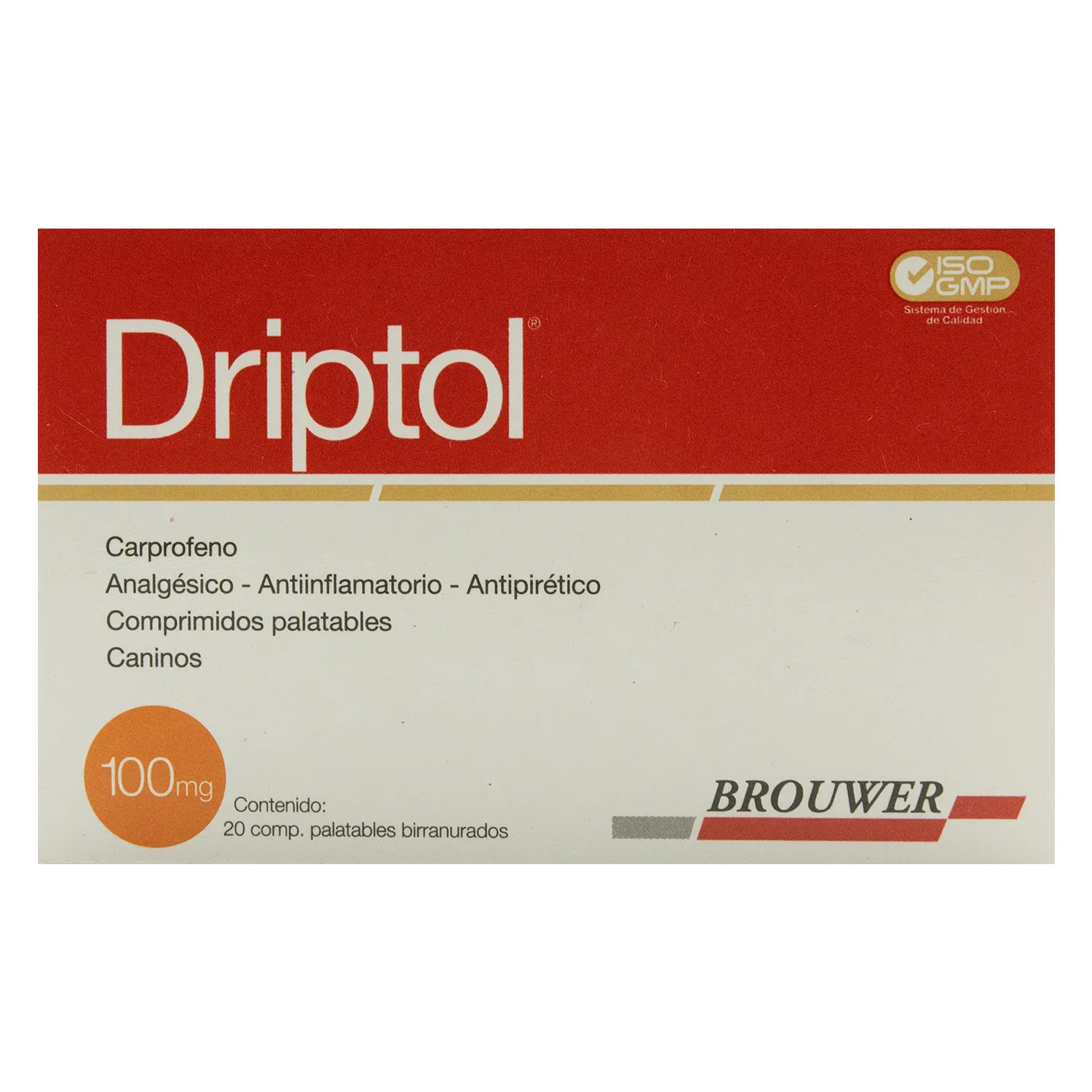 Analgesico Perro 100 Mg Comprimidos Driptol Brouwer