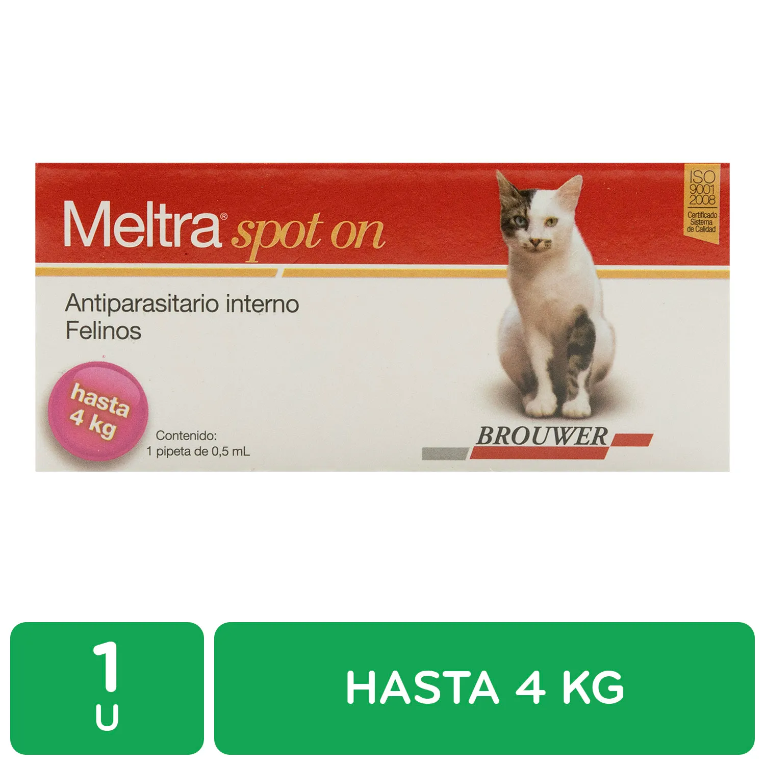 Desparasitante Interno Pipeta Gato Hasta 4 Kg Meltra Brouwer