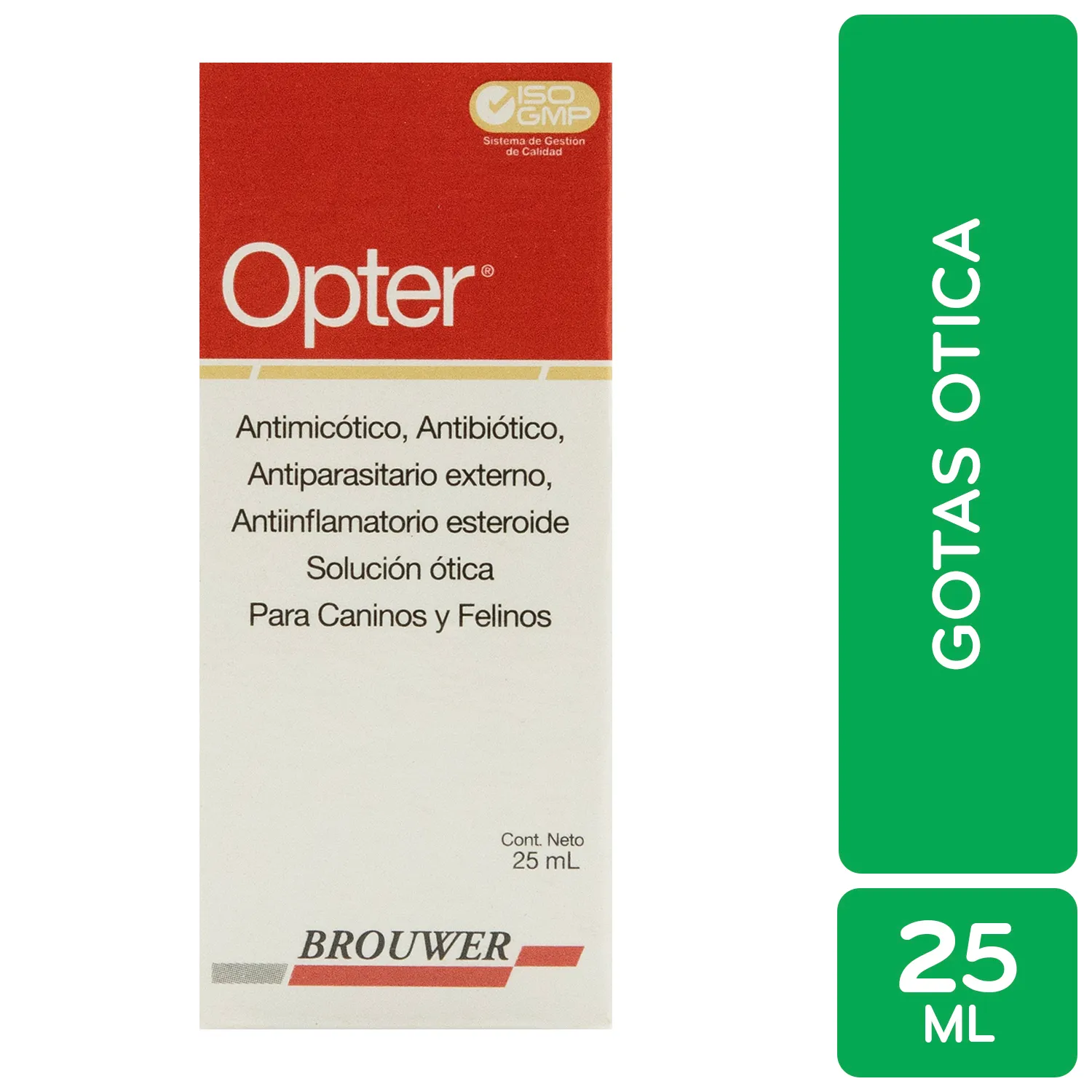 Gotas Óticas Antibiótico  Perro Y Gato Opter Brouwer