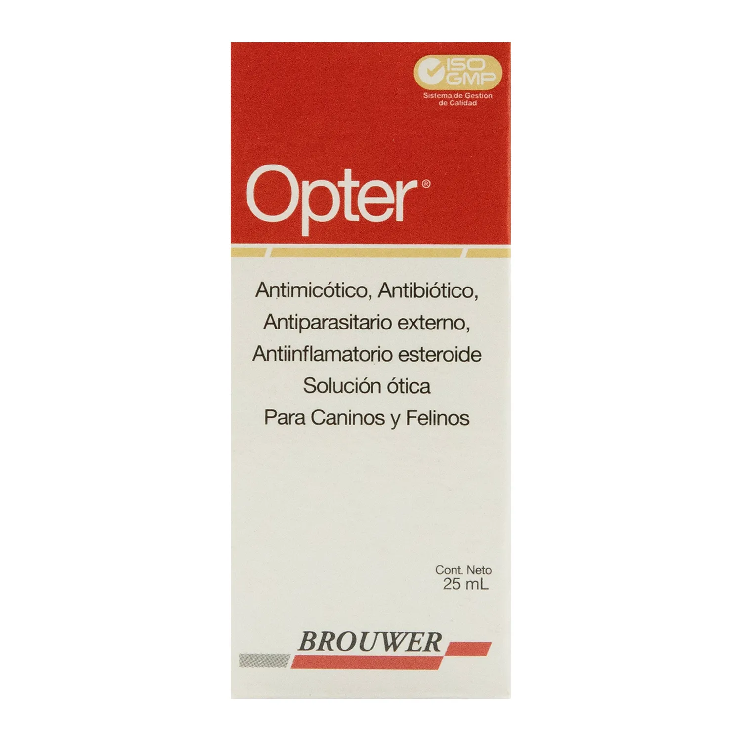 Gotas Óticas Antibiótico  Perro Y Gato Opter Brouwer