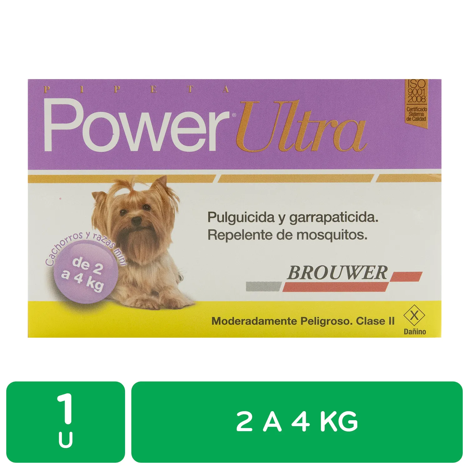 Antipulgas  Pipeta Perro 2-4 Kg Power Brouwer