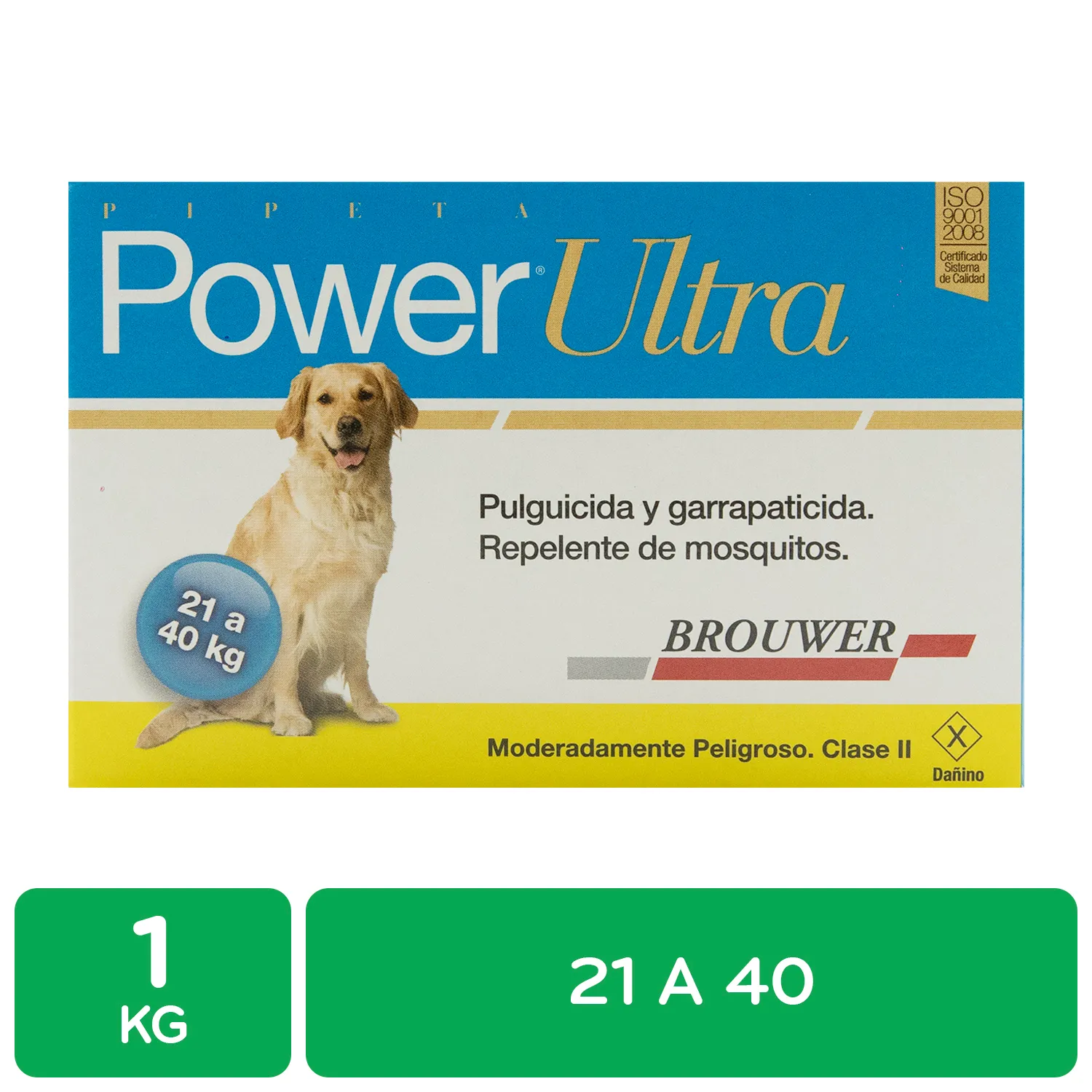 Antipulgas  Pipeta Perro 21-40 Kg Power Brouwer