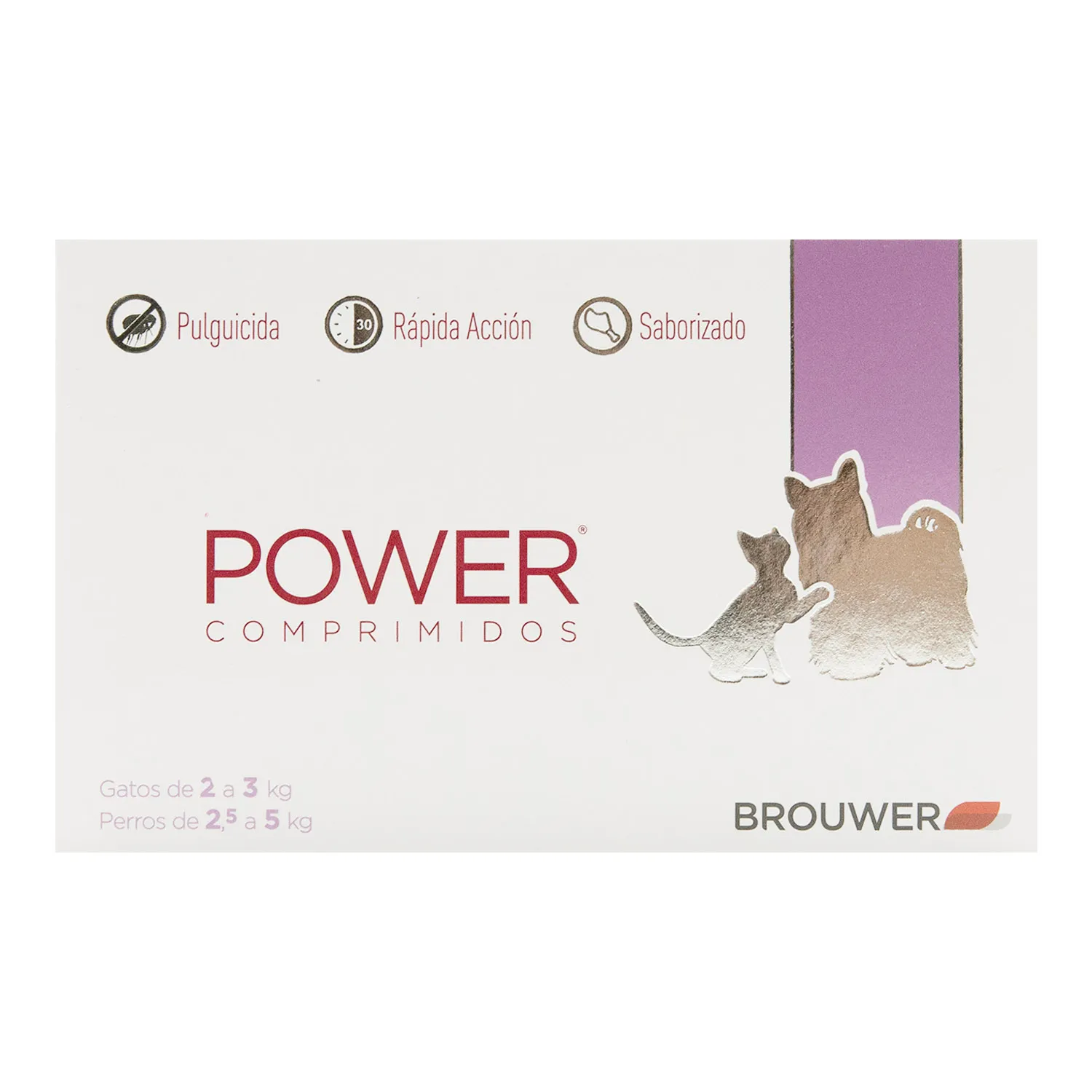 Antipulgas Pastilla Perro Y Gato 2.5 - 5 Kg / 2-3kg Power Brouwer