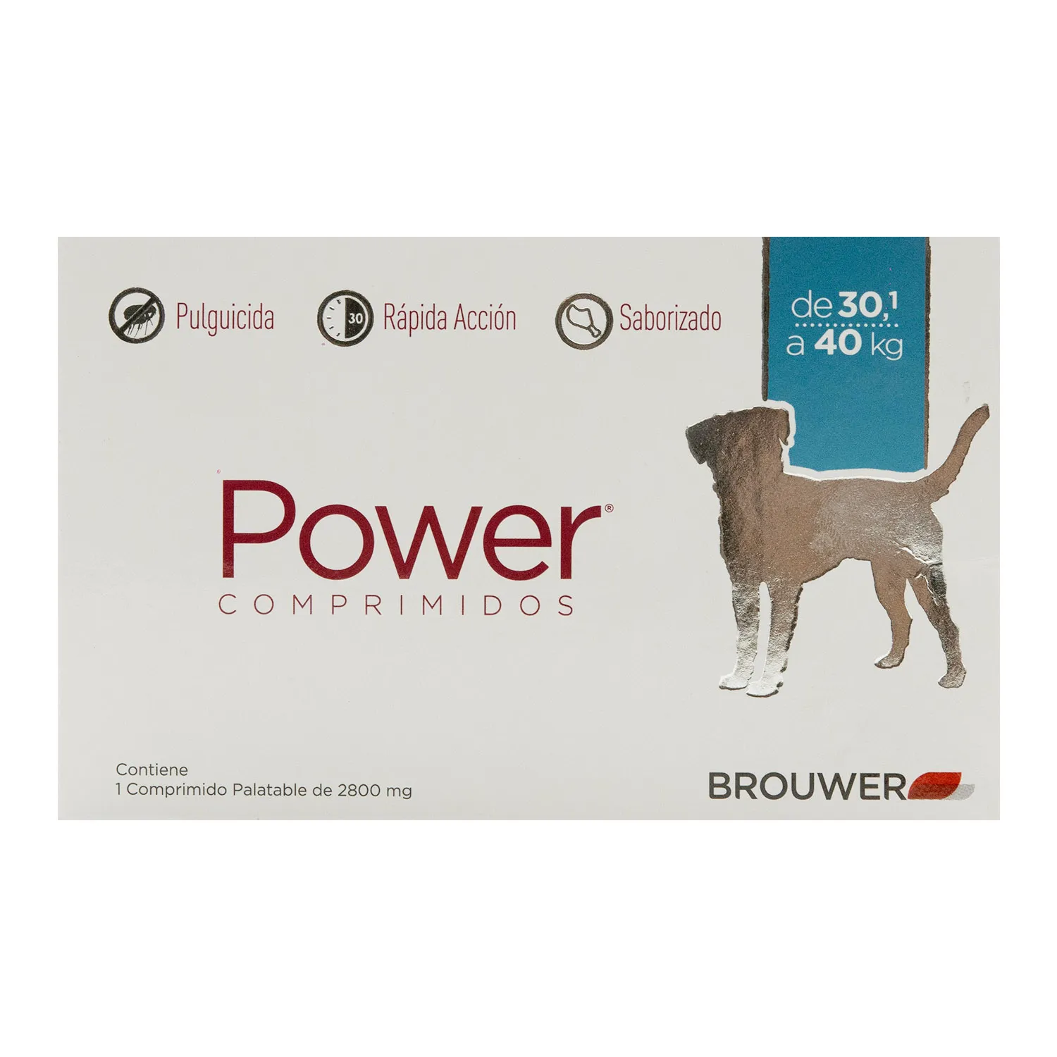 Antipulgas Tableta Perro 30-40 Kg  Power Brouwer