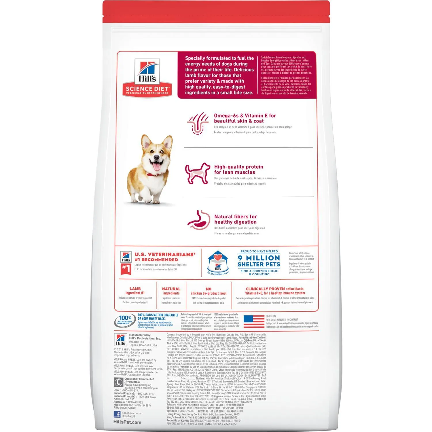 Alimento Perro Adulto Seco Cordero Y Arroz Raza Pequeña Hills Science Diet