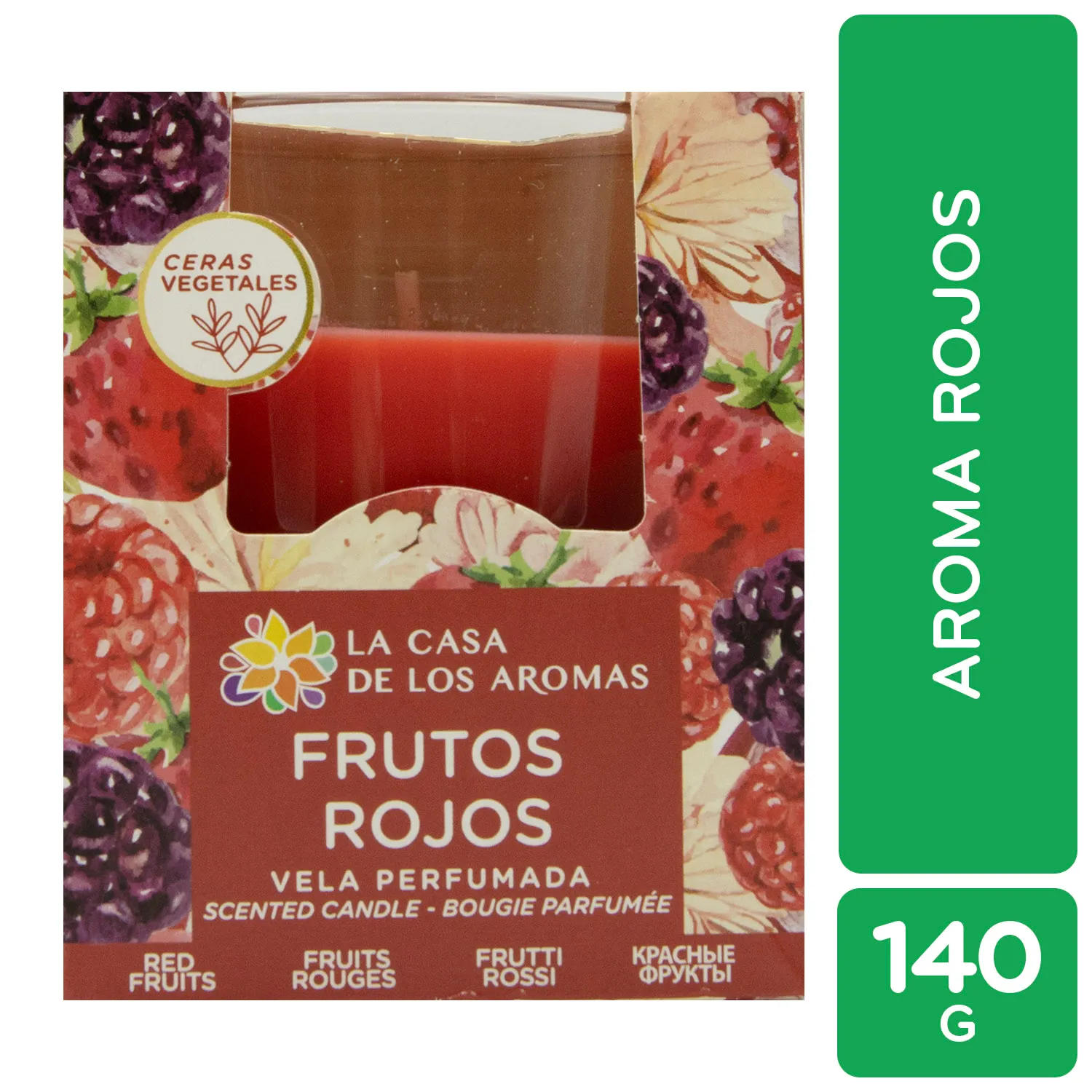 Desodorante Ambiental Vela Frutos Rojos Casa De Los Aromas