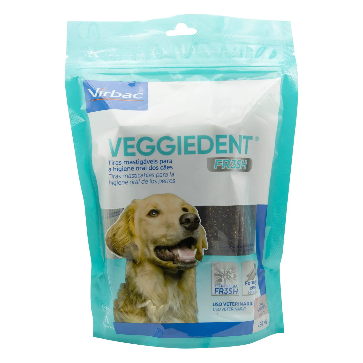 Salud Bucodental Láminas Grandes Perro Veggiedent Virbac