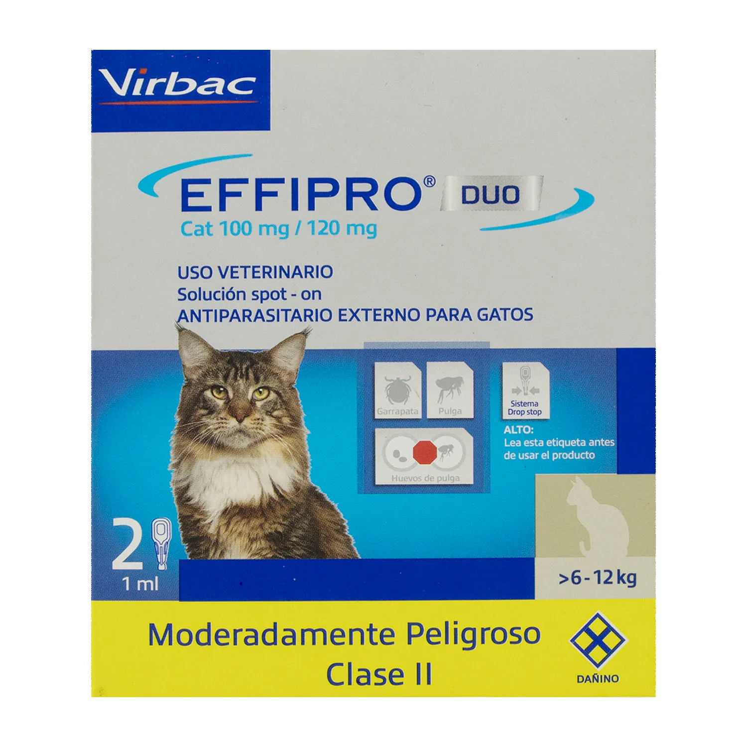 Desparasitante Externo Pipeta Gato 6-12kg Effipro Dúo Virbac