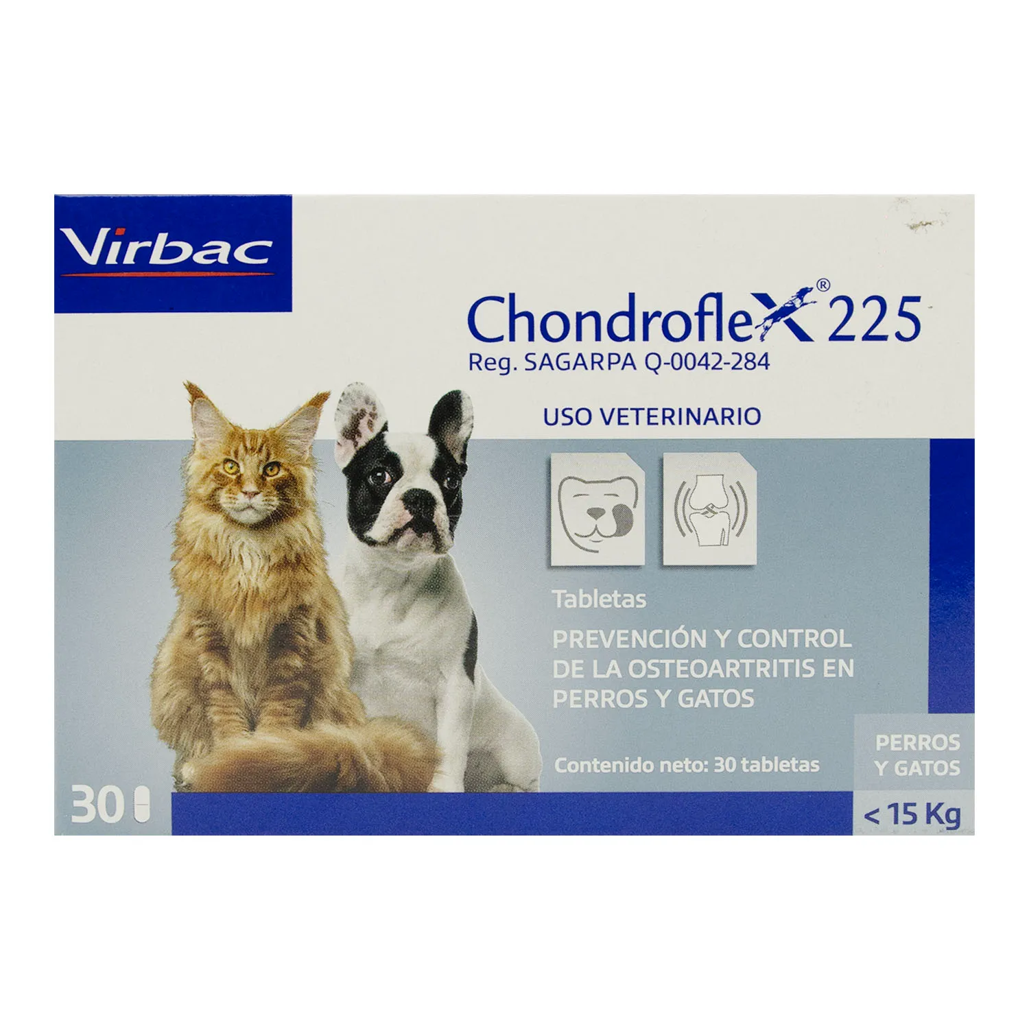 Suplemento Artritis Mascota 1-15 Kg Chondroflex Virbac