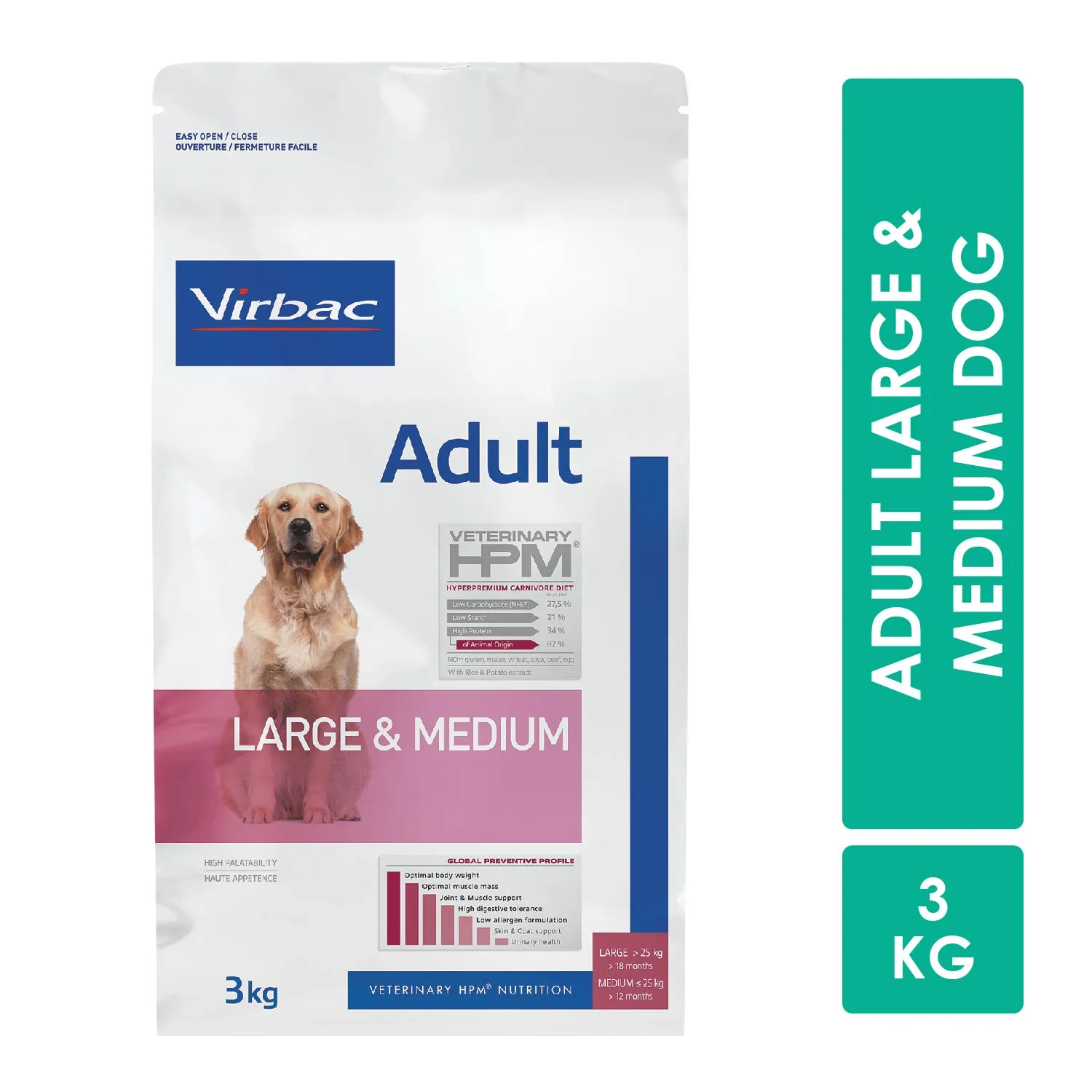 Alimento Perro Seco Adulto Raza Mediana Y Grande Virbac