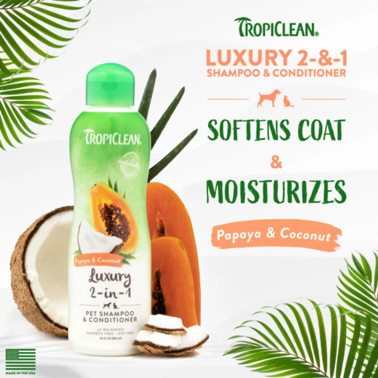 Shampoo Y Acondicionador Papaya Y Coco Tropiclean