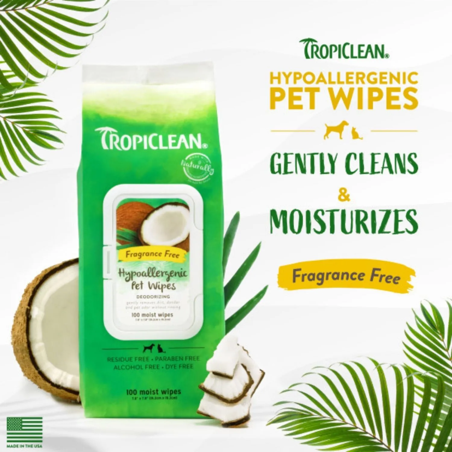Toallas  Húmedas Hipoalergénicas Tropiclean