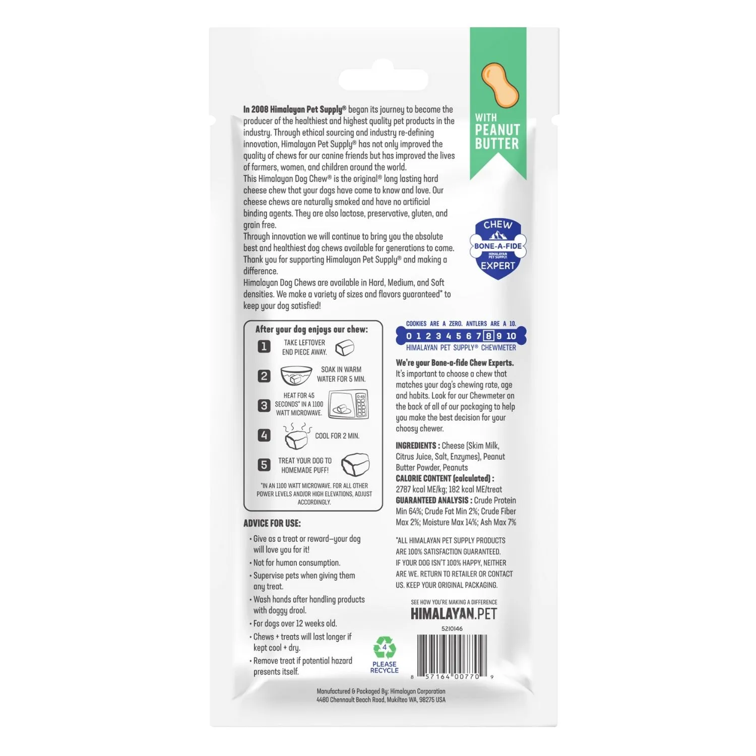Premio Mediano Mant. Maní Himalayan Pet Supply