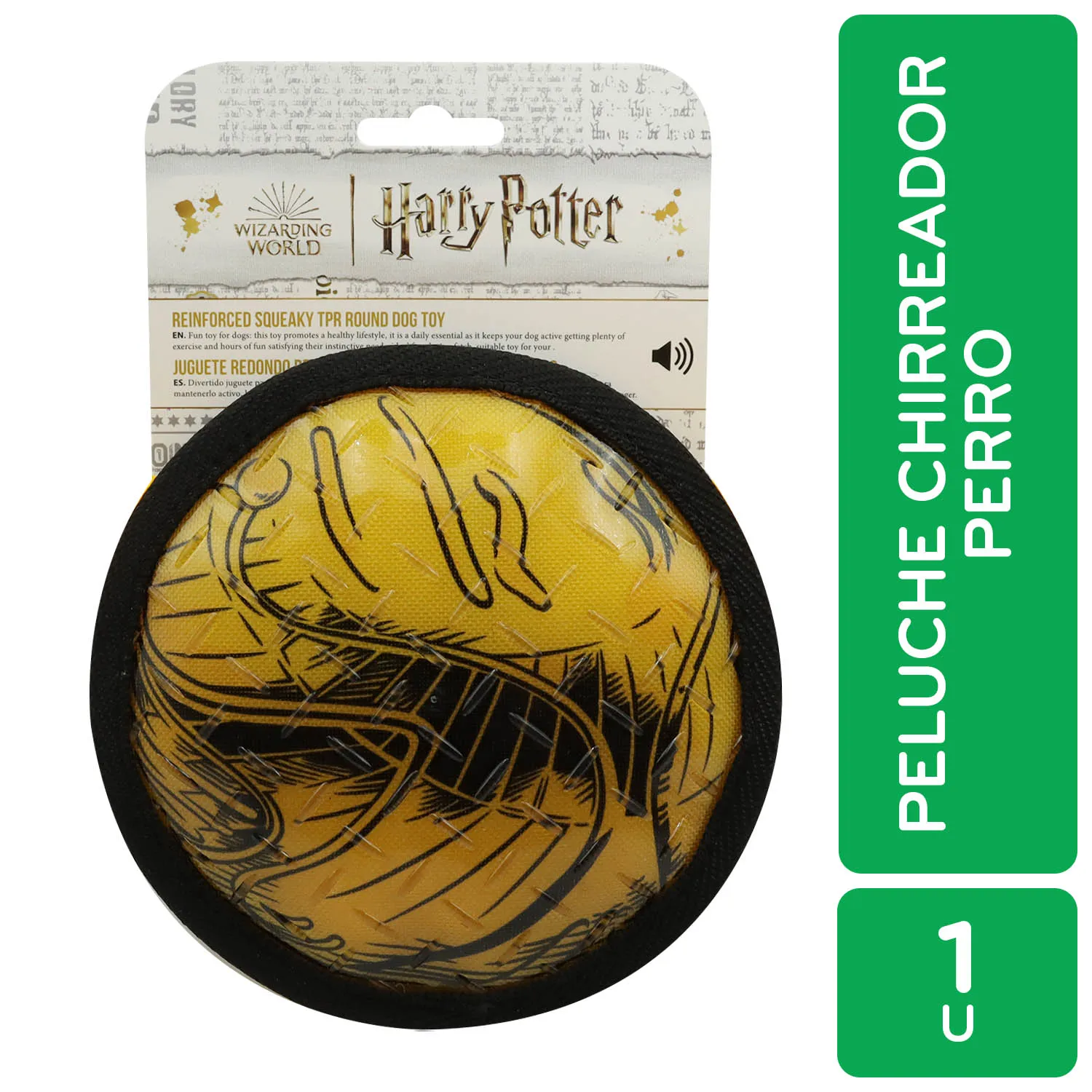 Juguete Perro Snitch Dorada Harry Potter