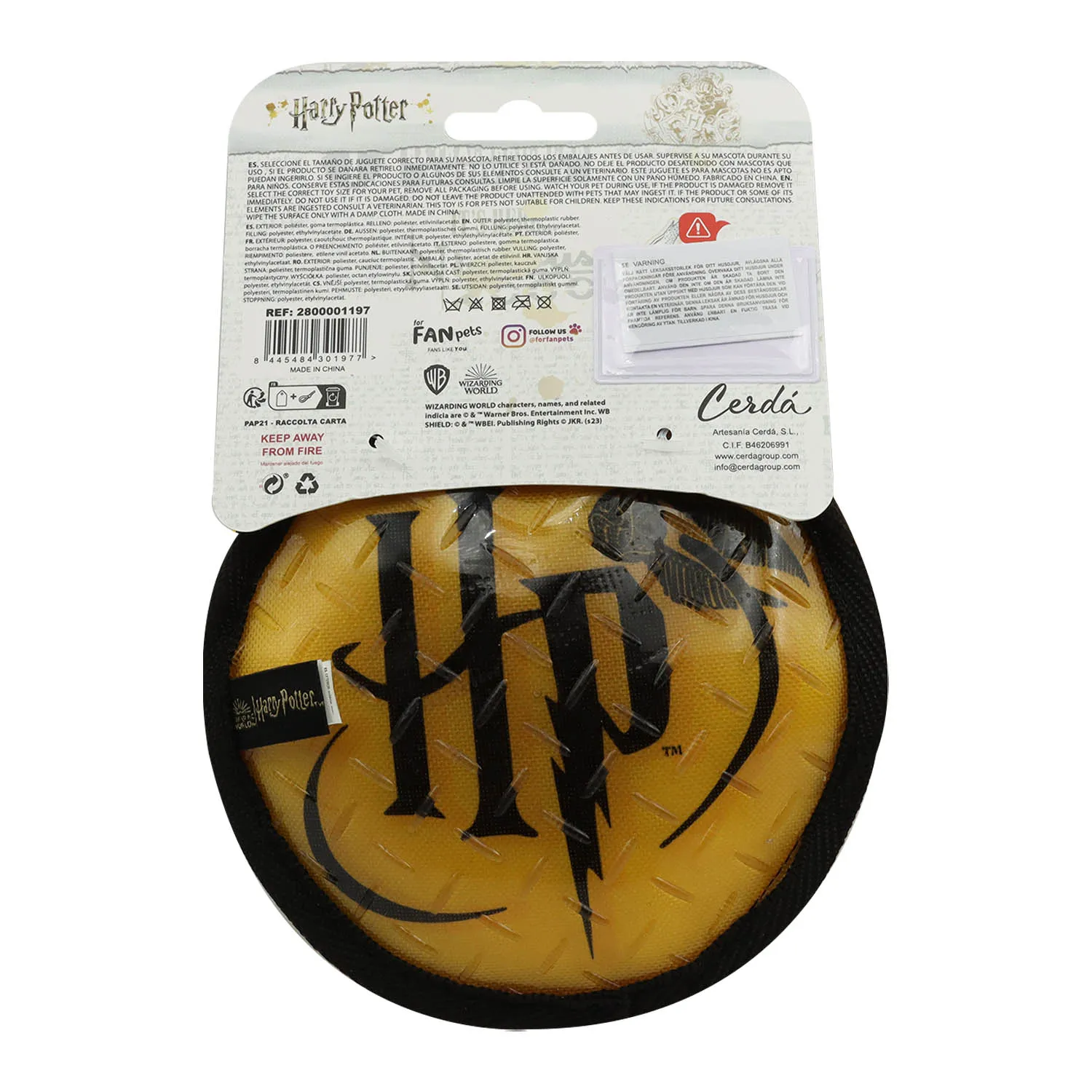 Juguete Perro Snitch Dorada Harry Potter