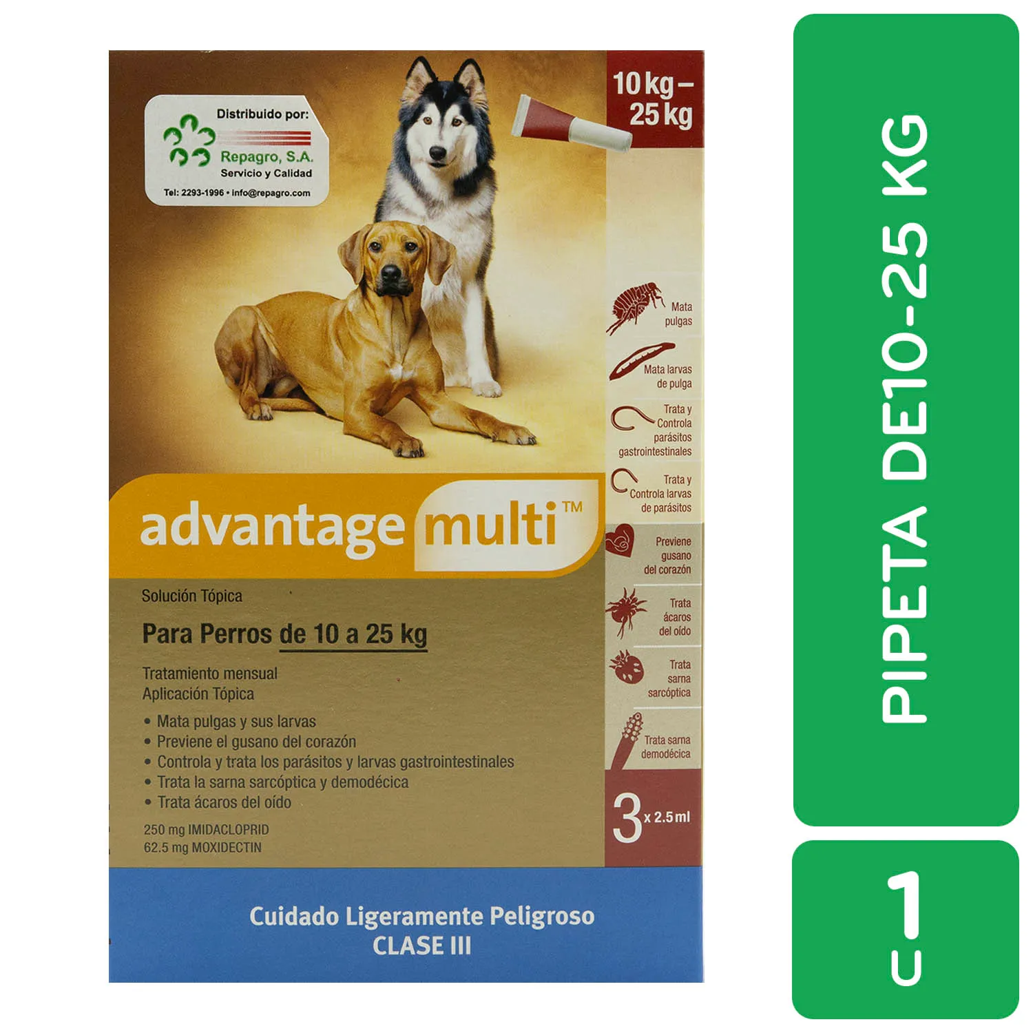 Antipulgas Interno Y Externo Pipeta Perro 10-25 Kg   Advantage