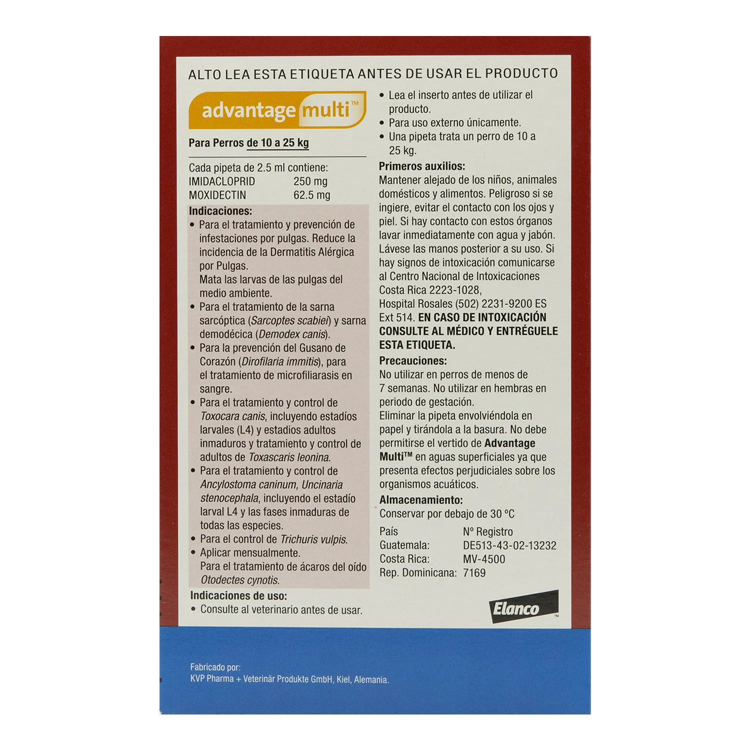Antipulgas Interno Y Externo Pipeta Perro 10-25 Kg   Advantage