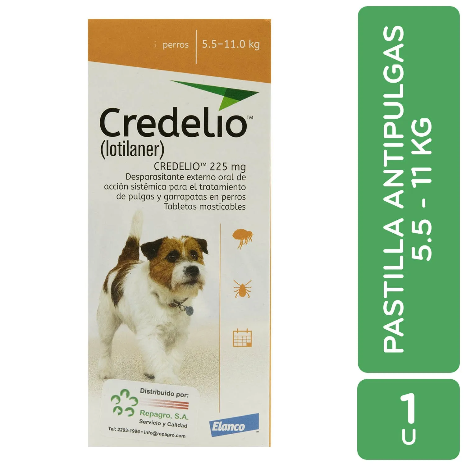 Antipulgas Y Garrapatas Externo Perros Pastilla 5.5 A 11 Kg Credelio