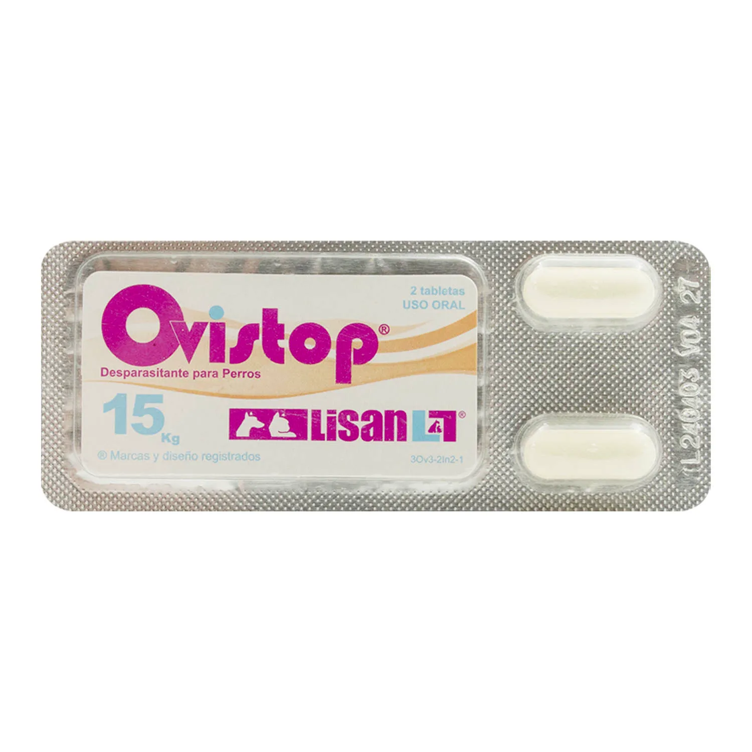 Desparasitante  Amplio Expectro Pastilla Perro 15 Kg Ovistop Lisan