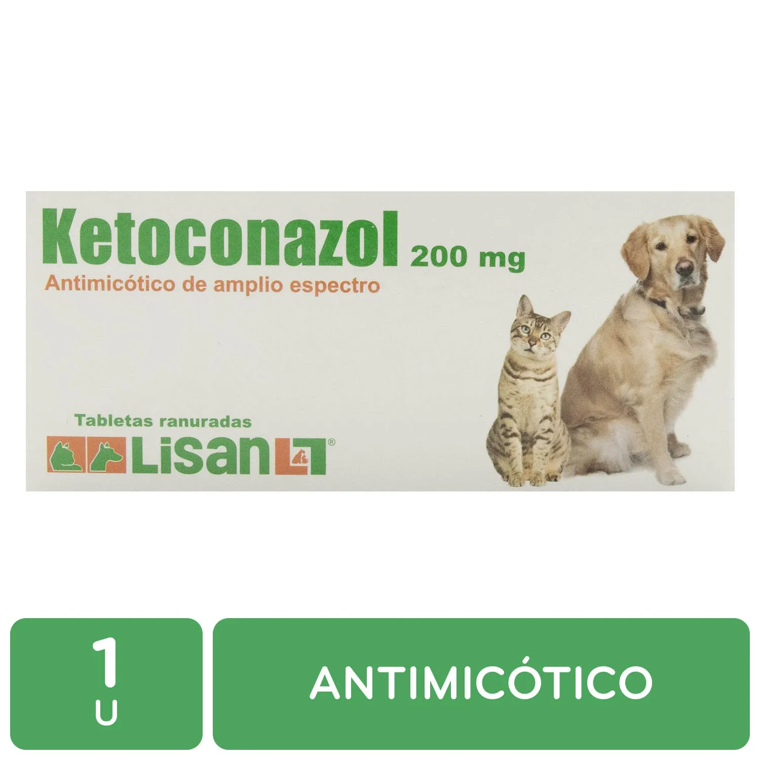 Antimicótico Pastilla Perro Y Gato 200 Mg Ketoconazol Lisan