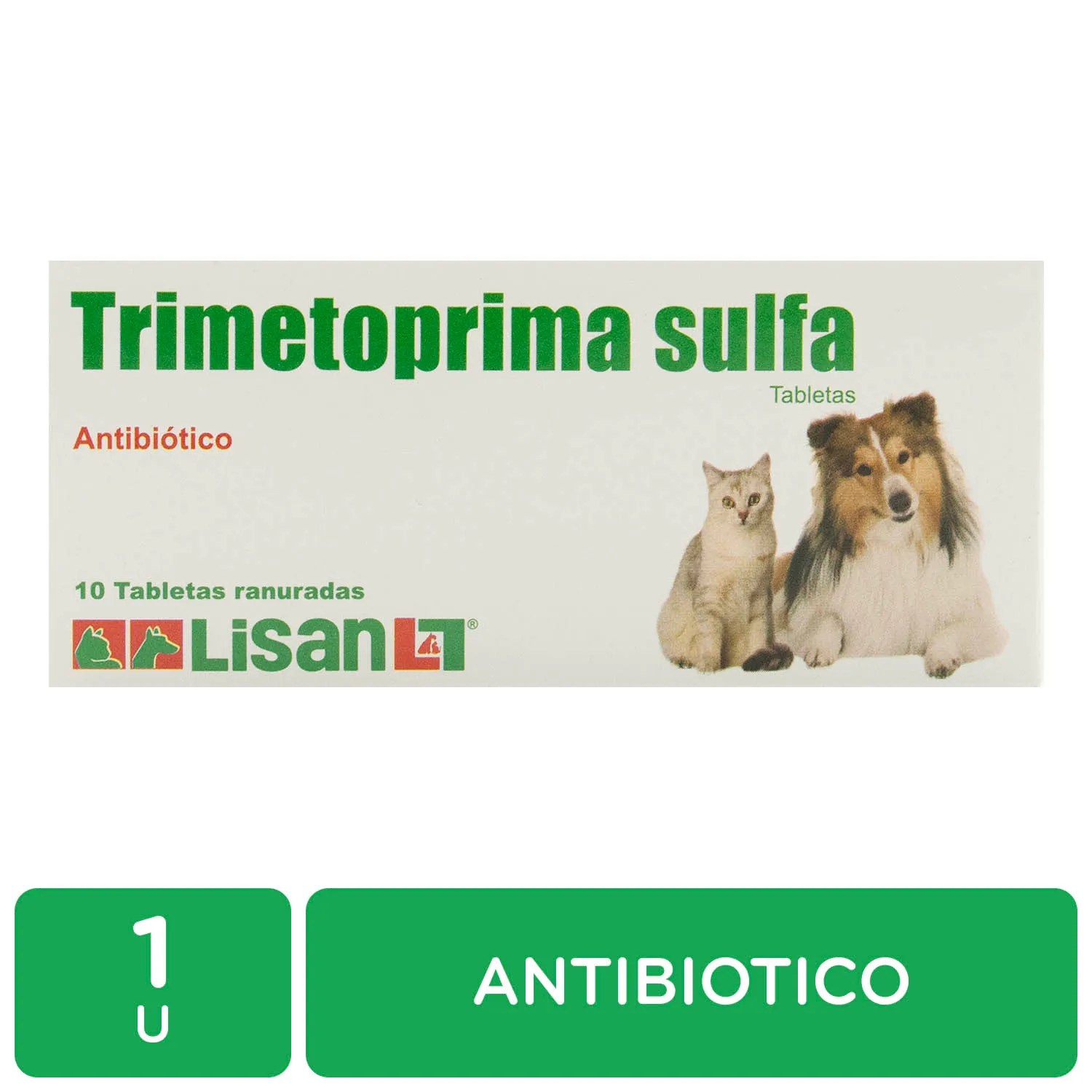Antibiótico Pastilla Perro Y Gato Trimetoprima Lisan